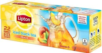 Lipton Family Black Iced Tea Bags Peach