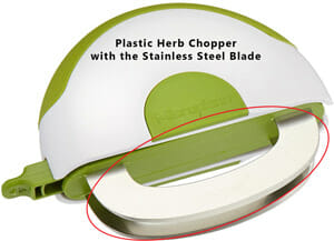 Plastic herb chopper with the stainless steel blade